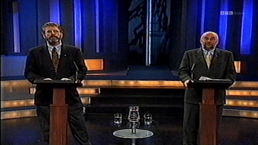Gerry Adams and Ruairi Quinn Late Late 2001 Leaders Debate