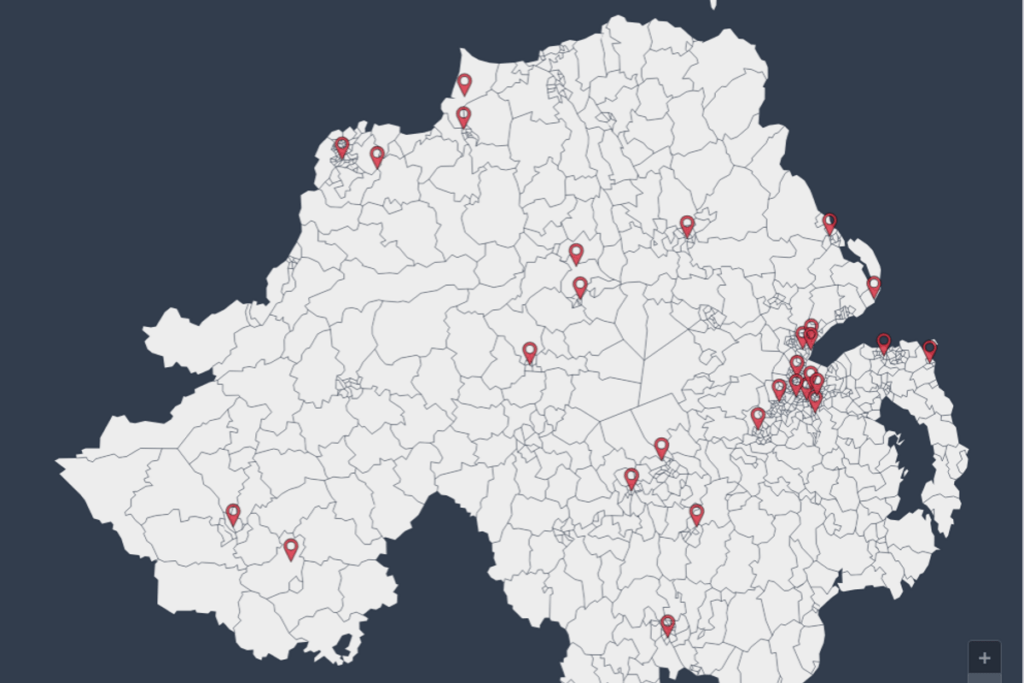 Map shows the 29 women killed in Northern Ireland since 2020